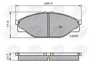 Колодки тормозные дисковые COMLINE CBP0440