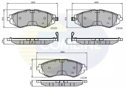 Колодки тормозные дисковые COMLINE CBP3435