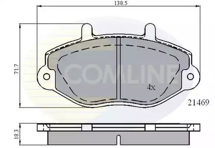 Колодки тормозные дисковые COMLINE CBP0924