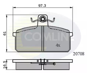 Комплект тормозных колодок дисковый тормоз COMLINE CBP0204