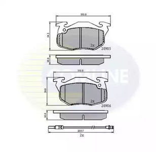 Комплект тормозных колодок дисковый тормоз COMLINE CBP2258