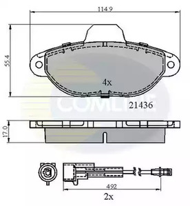 Комплект тормозных колодок дисковый тормоз COMLINE CBP2509