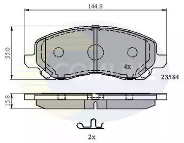 Колодки тормозные дисковые COMLINE CBP31256