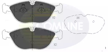 Комплект тормозных колодок дисковый тормоз COMLINE CBP01003