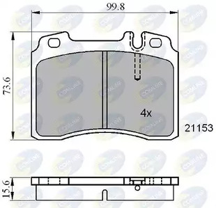 Комплект тормозных колодок дисковый тормоз COMLINE CBP01006