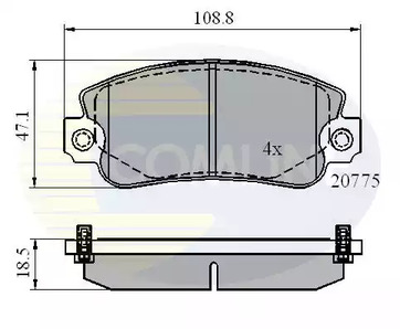 Комплект тормозных колодок дисковый тормоз COMLINE CBP4129
