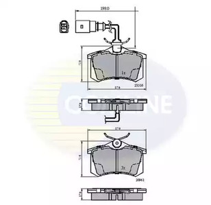 Комплект тормозных колодок дисковый тормоз COMLINE CBP1797