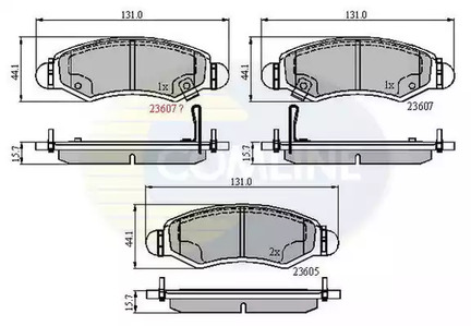 Колодки тормозные дисковые COMLINE CBP31297