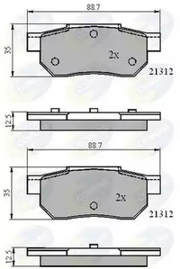 Комплект тормозных колодок дисковый тормоз COMLINE CBP0460