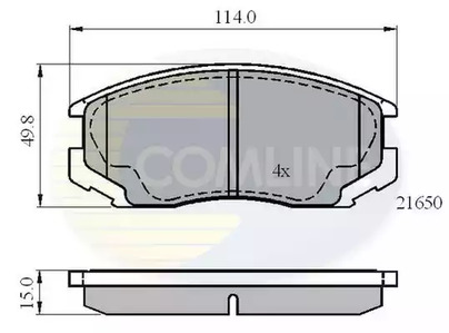 Комплект тормозных колодок дисковый тормоз COMLINE CBP0415