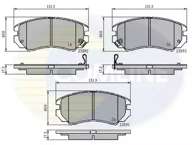 Комплект тормозных колодок дисковый тормоз COMLINE CBP31196