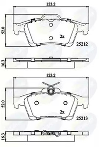 Комплект тормозных колодок дисковый тормоз COMLINE CBP01629