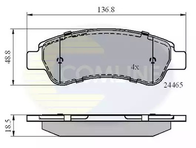 Колодки тормозные дисковые COMLINE CBP01604
