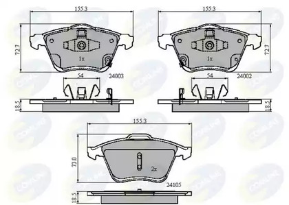 Колодки тормозные дисковые COMLINE CBP31522