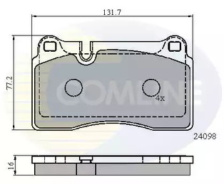 Колодки тормозные дисковые COMLINE CBP01626
