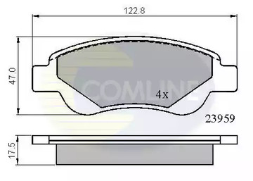 Колодки тормозные дисковые COMLINE CBP01552