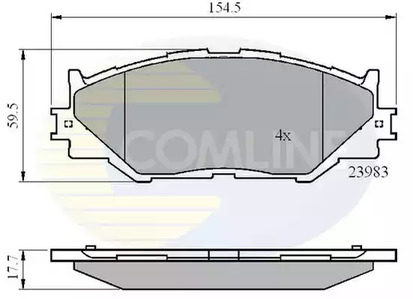 Колодки тормозные дисковые COMLINE CBP01632