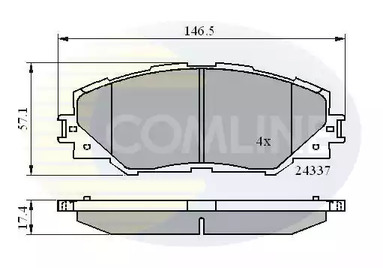Колодки тормозные дисковые COMLINE CBP01625