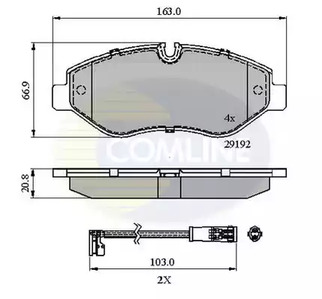 Колодки тормозные COMLINE CBP21555