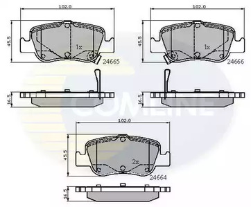 Колодки тормозные дисковые COMLINE CBP31572