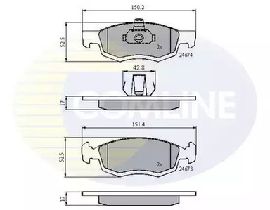 Колодки тормозные дисковые COMLINE CBP01791