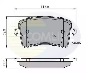 Колодки тормозные дисковые COMLINE CBP01709