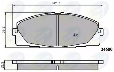 Колодки тормозные дисковые COMLINE CBP01706