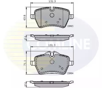Комплект тормозных колодок дисковый тормоз COMLINE CBP01673