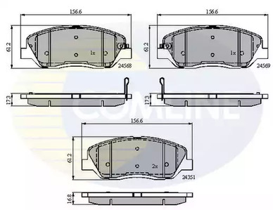 Колодки тормозные дисковые COMLINE CBP31676