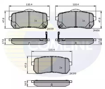 Колодки тормозные дисковые COMLINE CBP31675