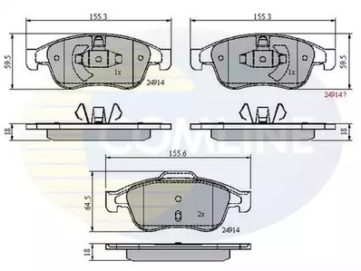 Колодки тормозные дисковые COMLINE CBP01677