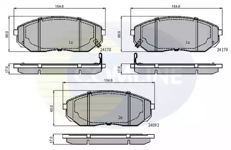 Колодки тормозные дисковые COMLINE CBP31178