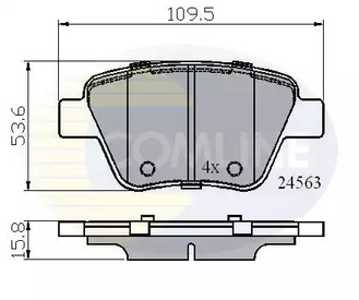 Колодки тормозные дисковые COMLINE CBP02022