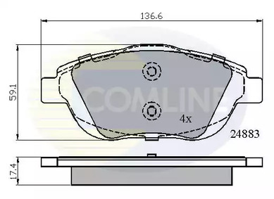 Тормозные колодки COMLINE CBP02027