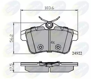 Колодки тормозные дисковые COMLINE CBP02045