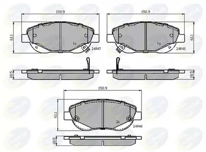Колодки тормозные дисковые COMLINE CBP32035