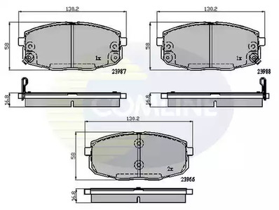 Колодки пер COMLINE CBP31798