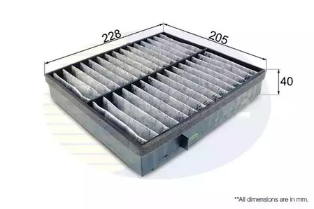 Фильтр салона mer w163 all 98-05 уголь