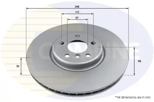 Диск торм bmw 5 series 16- 6 series 17- 7 series 15- x3 17- x4 18- COMLINE ADC5029VL