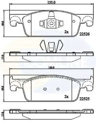Тормозные колодки COMLINE CBP02316