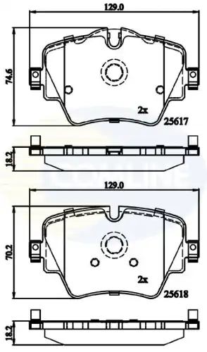 Тормозные колодки COMLINE CBP02319