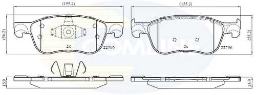 Колодки торм пер ford fiesta 17- COMLINE CBP02368