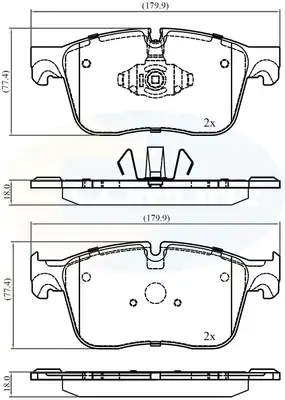 Колодки пер jag xe 3.0 COMLINE CBP02385