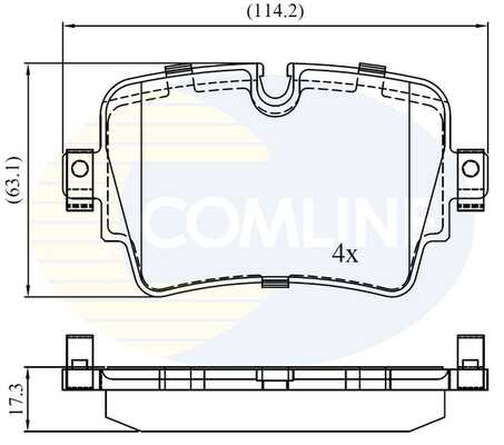 Колодки торм jaguar f-type/xj 2.0/3.0/5.0 12- зад COMLINE CBP02455