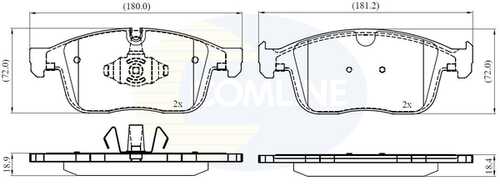 Колодки торм COMLINE CBP02459