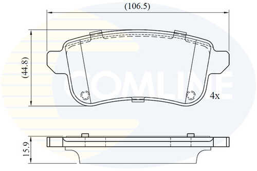 Колодки торм nissan juke 19- COMLINE CBP02776