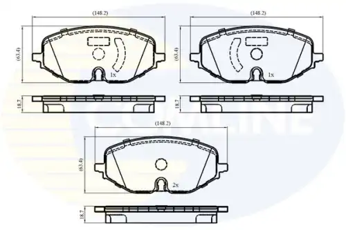Колодки тормозные skoda octavia 19- volkswagen golf 19- COMLINE CBP02854