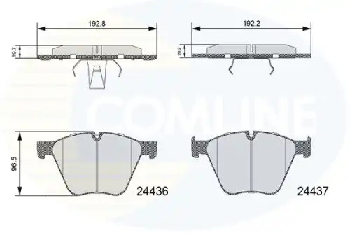 Колодки торм пер bmw (f16 f86) 14- 5 series 09- 7 series 08-15 x5 10- x6 07-14 COMLINE CBP06111