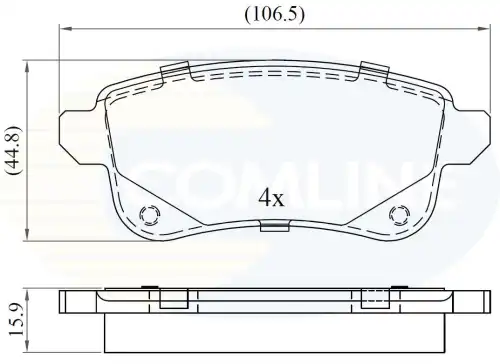 Колодки торм зад renault espace 15-megane 15- grand scenic 12- COMLINE CBP06124