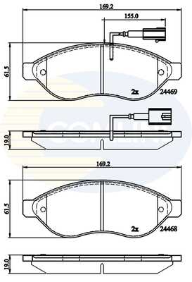 Тормозные колодки COMLINE CBP12227